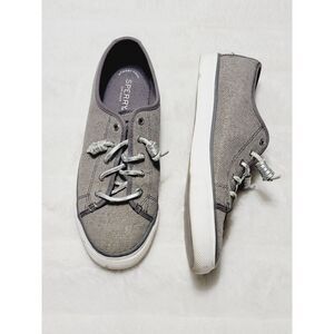 Sperry Top Sider Seacoast Lace Up Casual Shoe Womens Size 9 M Gray White